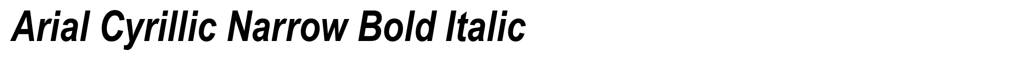 Arial Cyrillic Narrow Bold Italic image